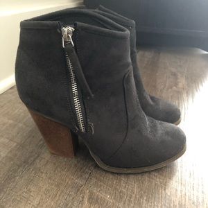 Brown Suede LILIANA Heeled Booties
